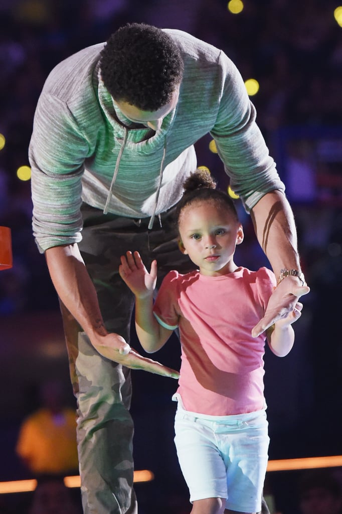 Stephen and Riley Curry at Kids' Choice Sports Awards 2015