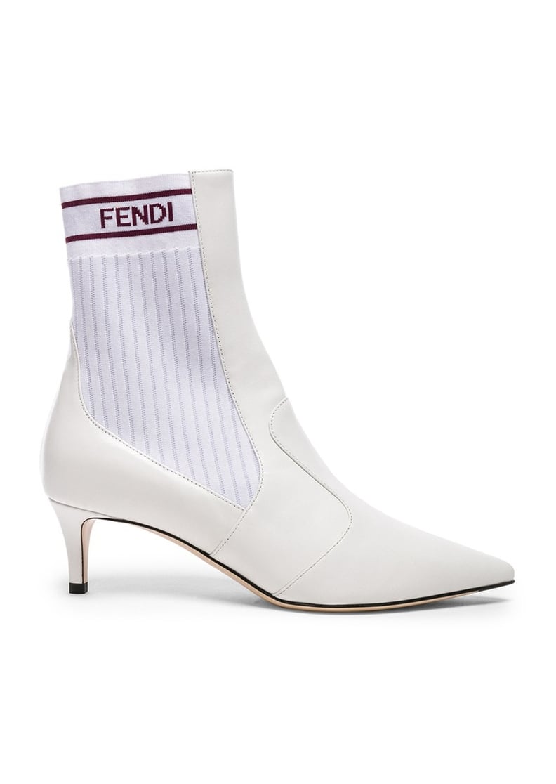 Fendi Leather Rockoko Ankle Boots