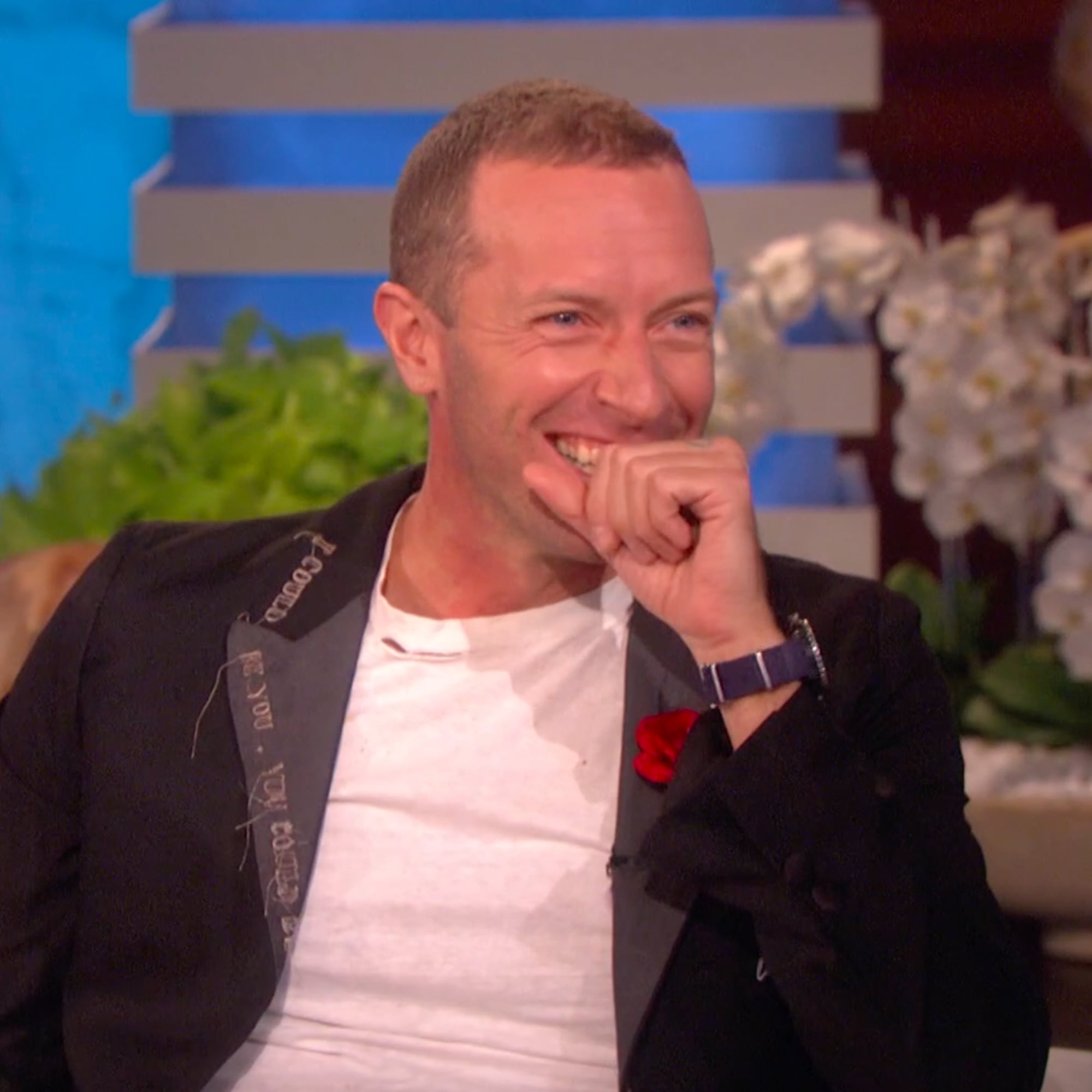 Chris Martin Embarrassed His Daughter Apple At Work Video Popsugar Family