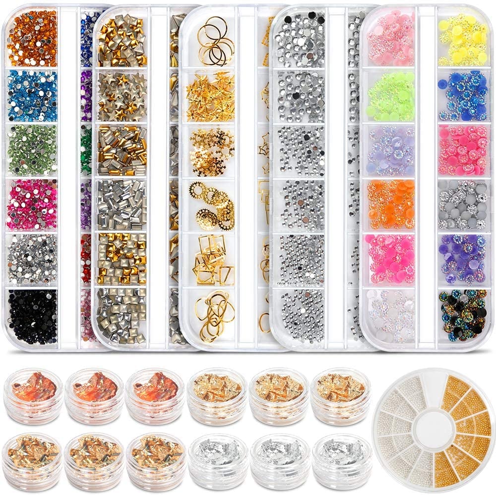 Nail-Art Rhinestones, Gems, Studs, and Foils