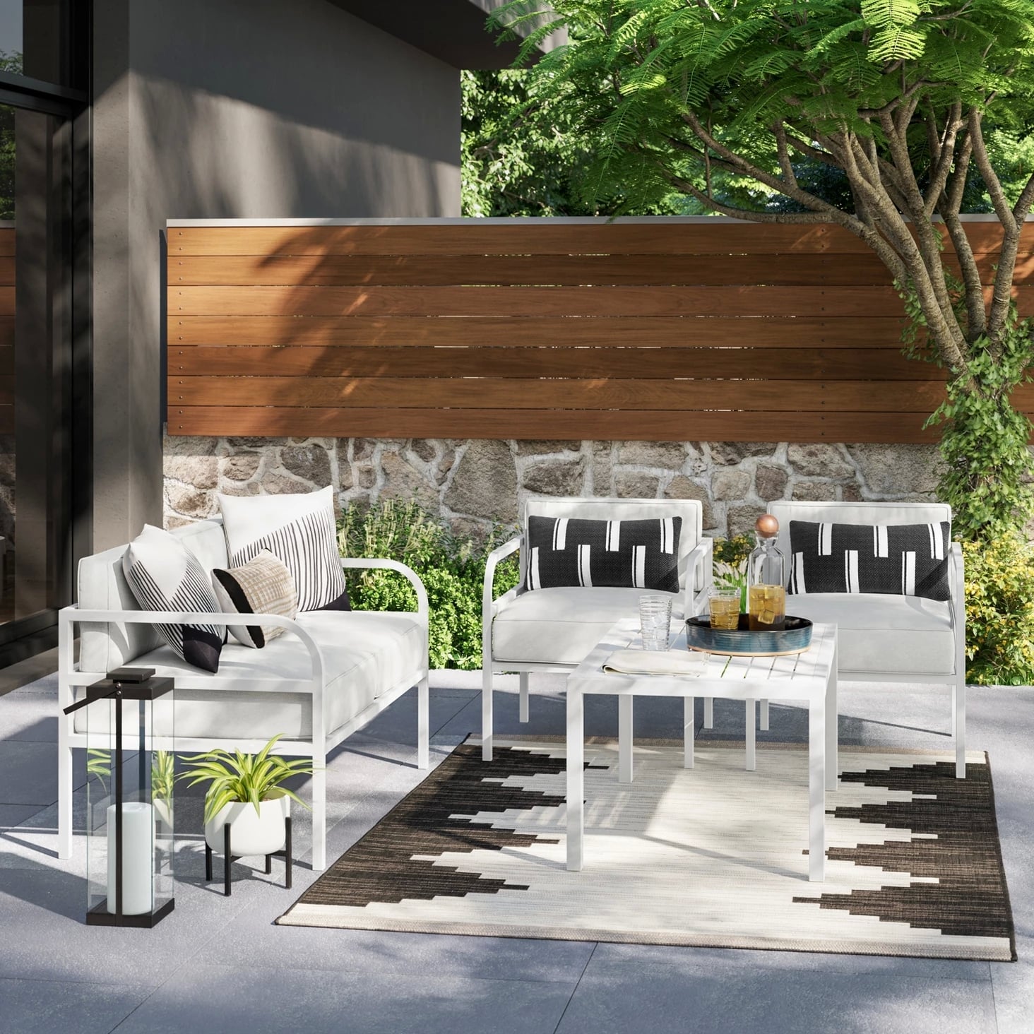 Beacon Hill 4 Piece Patio Conversation Set Hello Summertime Shoppers Target Is Having Sales on Sales For Outdoor Furniture This Weekend POPSUGAR Home UK Photo 66
