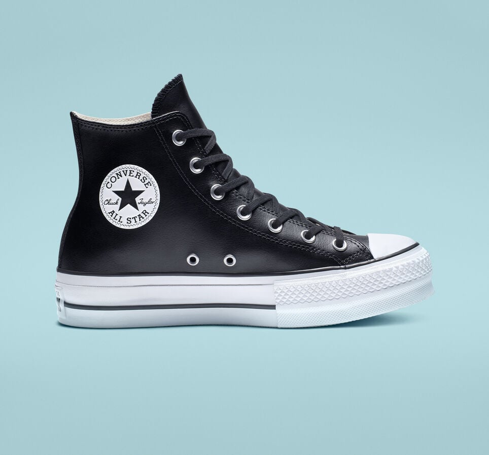 Chuck Taylor All Star Platform Clean Leather High Top Shoe