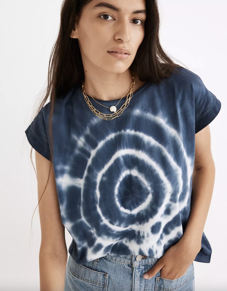 Too Cool For School: Tie-Dye Shoulder Tee