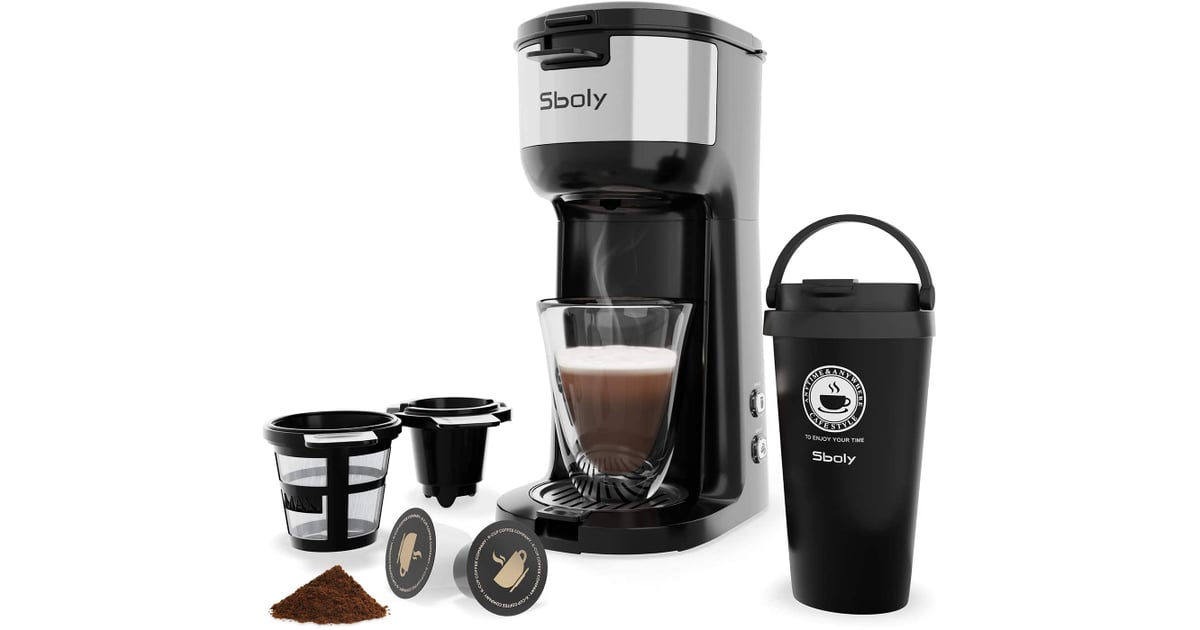 Sboly Single Serve Coffee Maker Machine With Thermal Mug Amazon Home