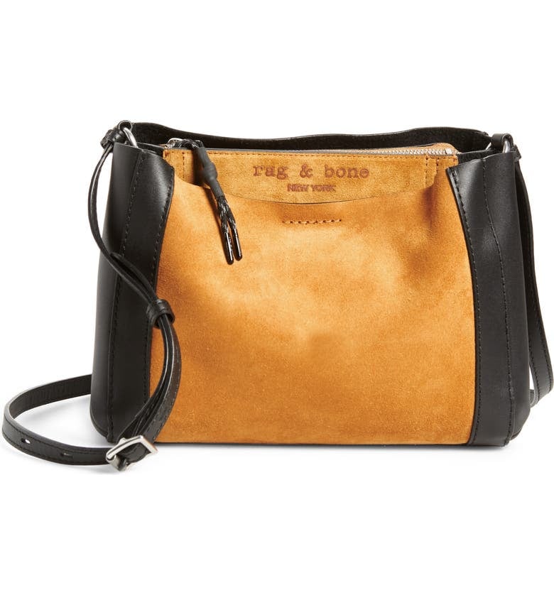 Rag and Bone Passenger Suede and Leather Crossbody Bag