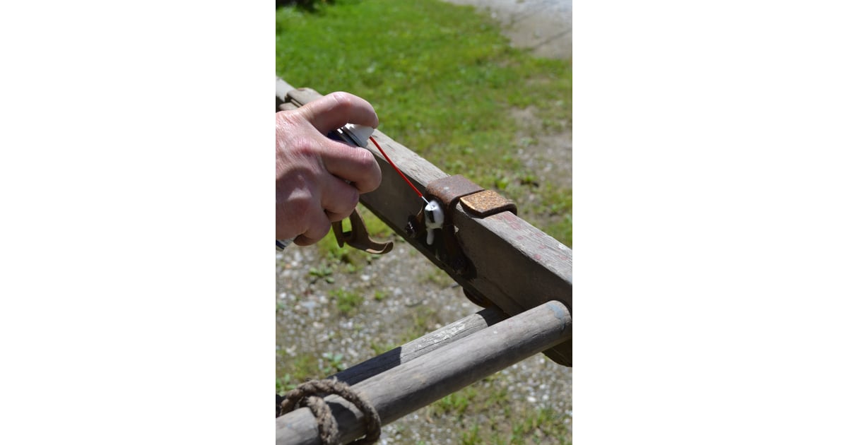 When you're taking the ladders apart, sometimes the rusty hardware is