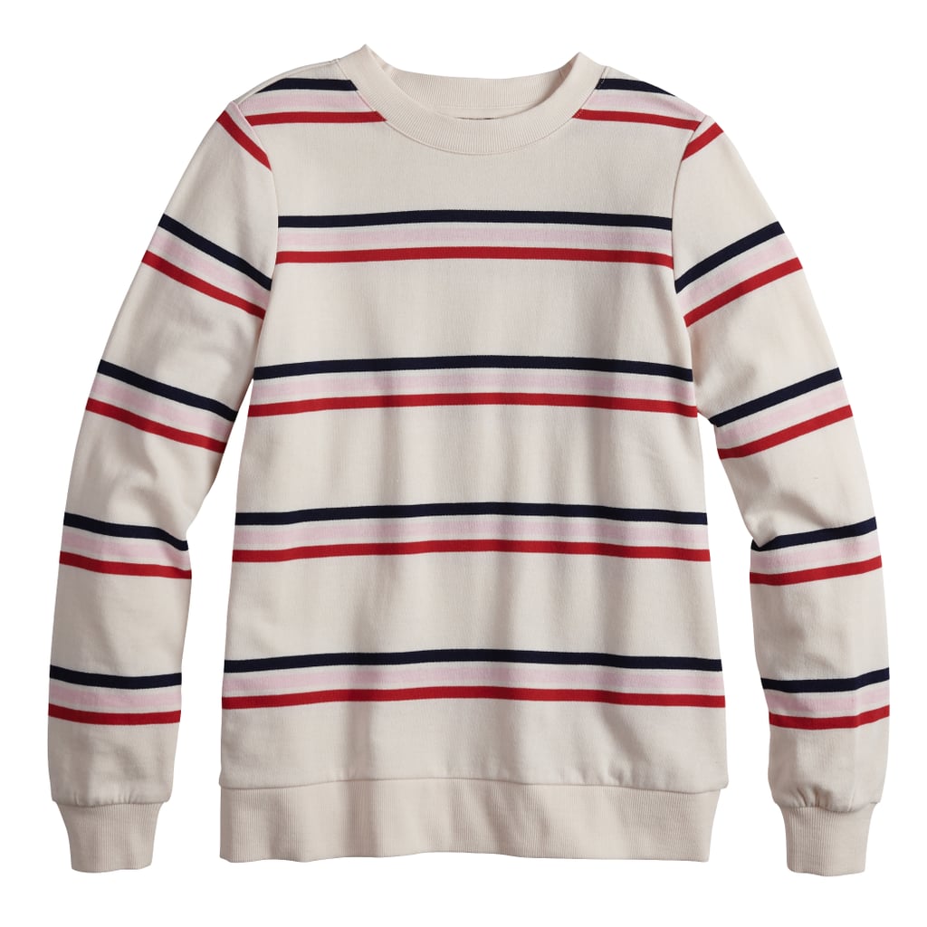 Plus Size POPSUGAR Striped Sweatshirt