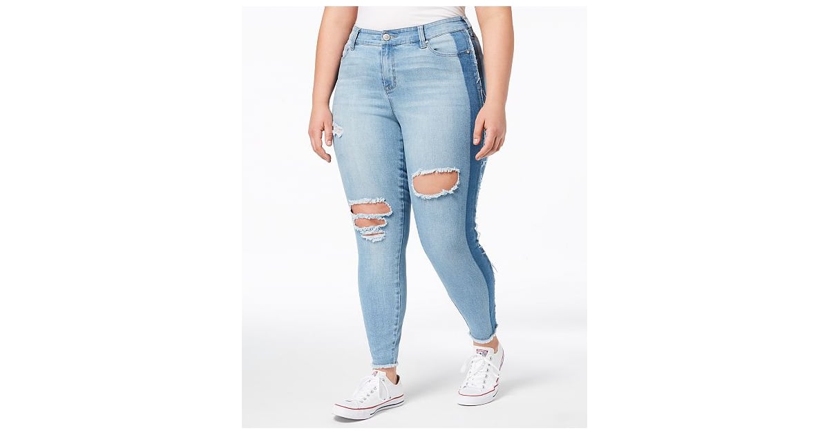 double sided ripped jeans