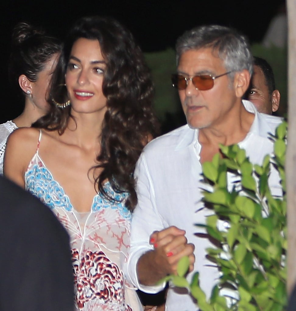 George and Amal Clooney Have Dinner With Cindy Crawford