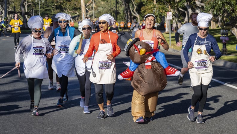 Run in a turkey trot.