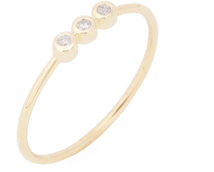 Danni Diamond Mini Bezel Stackable Ring