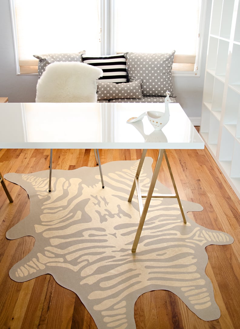 Faux-Zebra Rug