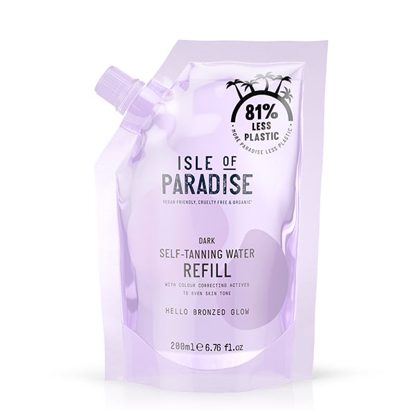 Isle of Paradise Self-Tanning Water Refill Pouch (Dark)