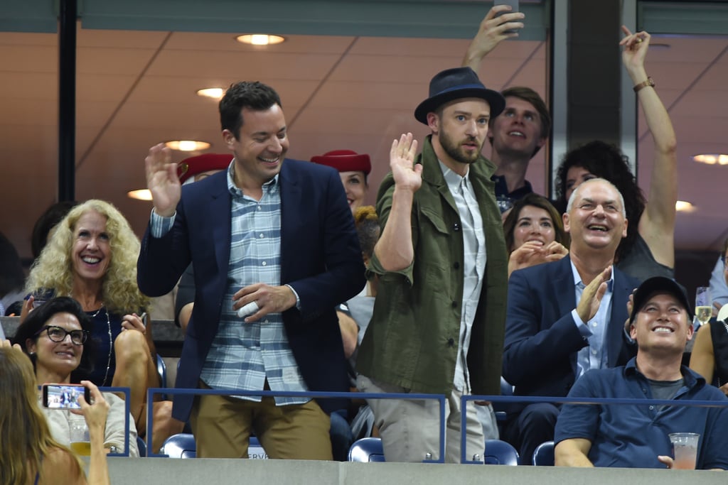 Justin Timberlake and Jimmy Fallon at the US Open 2015