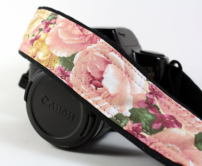 Vintage Roses Camera Strap