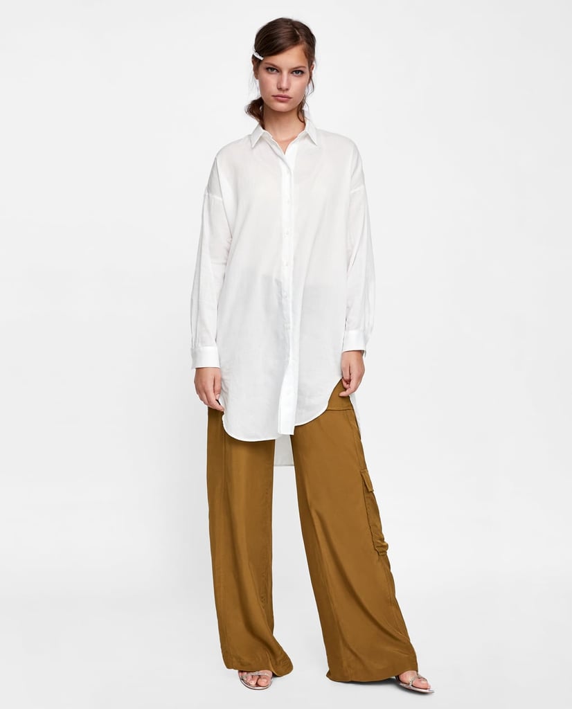 A menswear-style button-down like this Long Shirt ($50) is one of Meghan's staples.