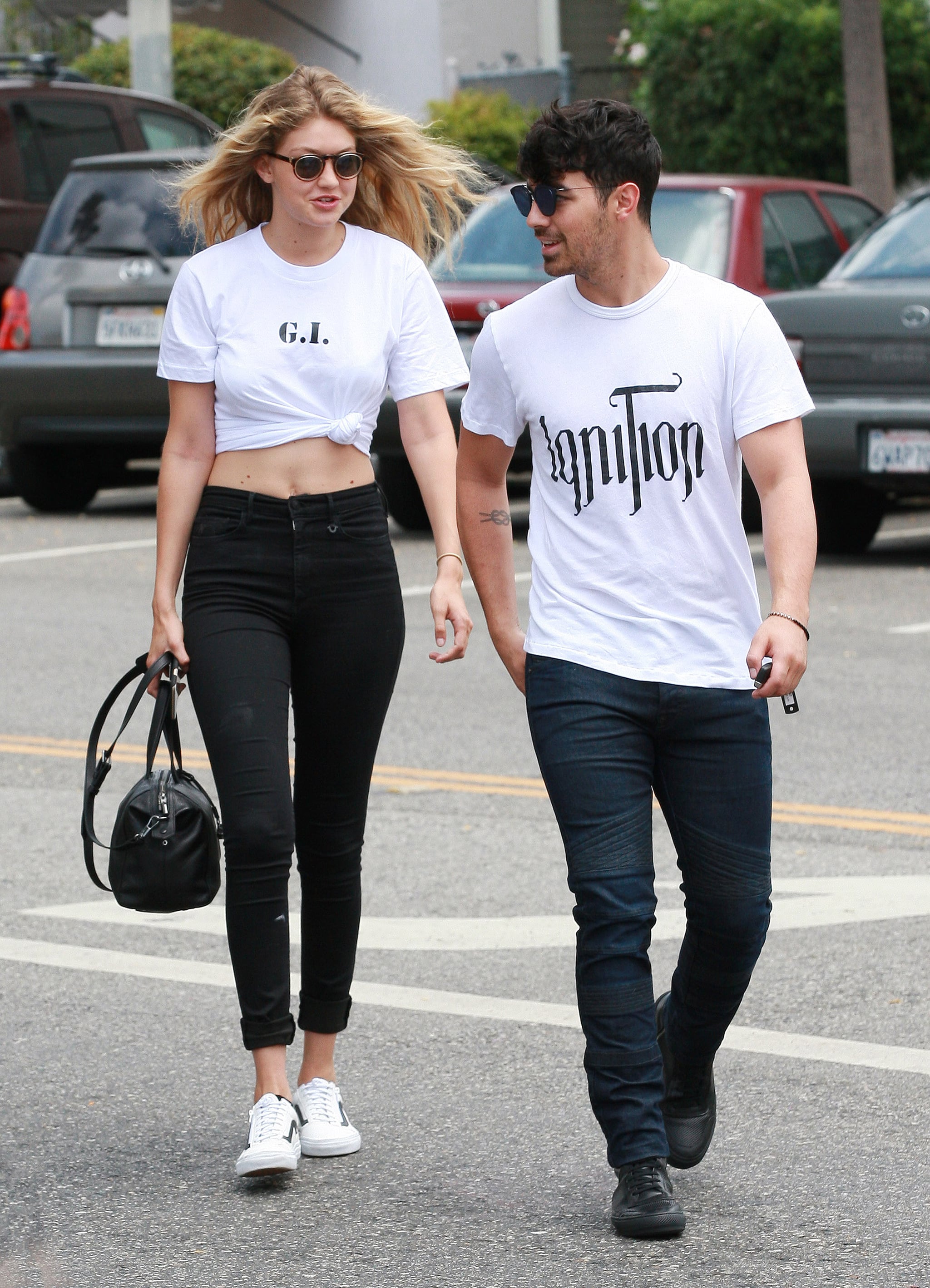 white graphic tee outfit