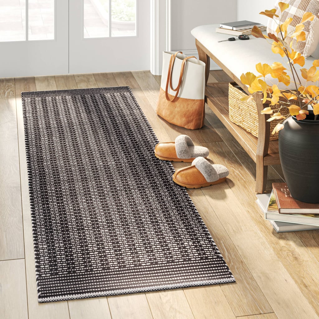 最好的厨房面积地毯:阈值的手织棉/毛口音地毯
