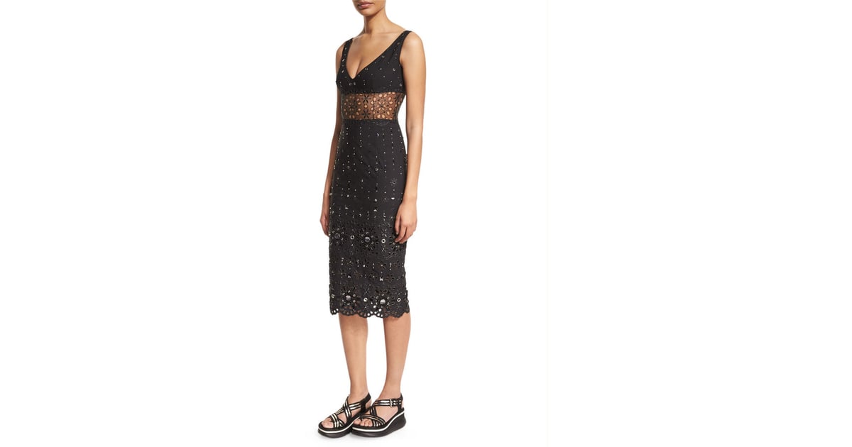 Marc Jacobs Sleeveless Embellished Lace Midi Dress, Black ($3,900 ...