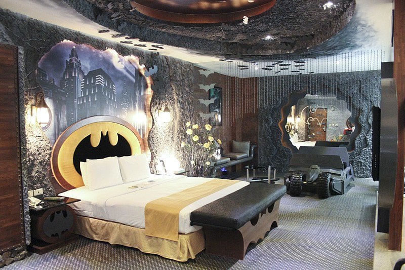 This Taiwanese hotel offers the full Batcave experience to comic-loving customers, so have Alfred book a themed suite for your upcoming vacation.