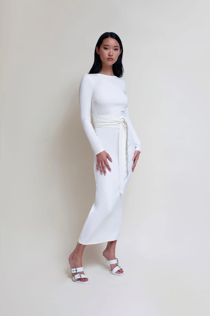 White Long-Sleeved Dress For Halloween Costume