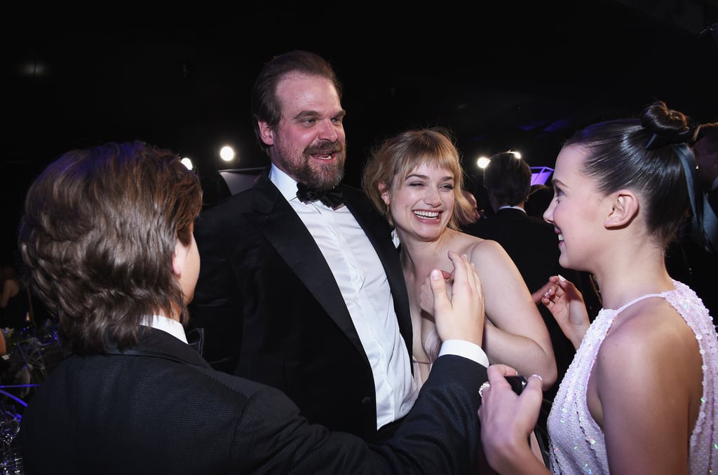Millie Bobby Brown and David Harbour at the 2018 SAG Awards