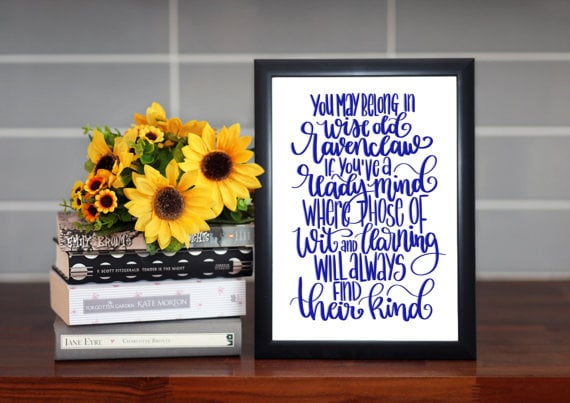 Ravenclaw House Words Print