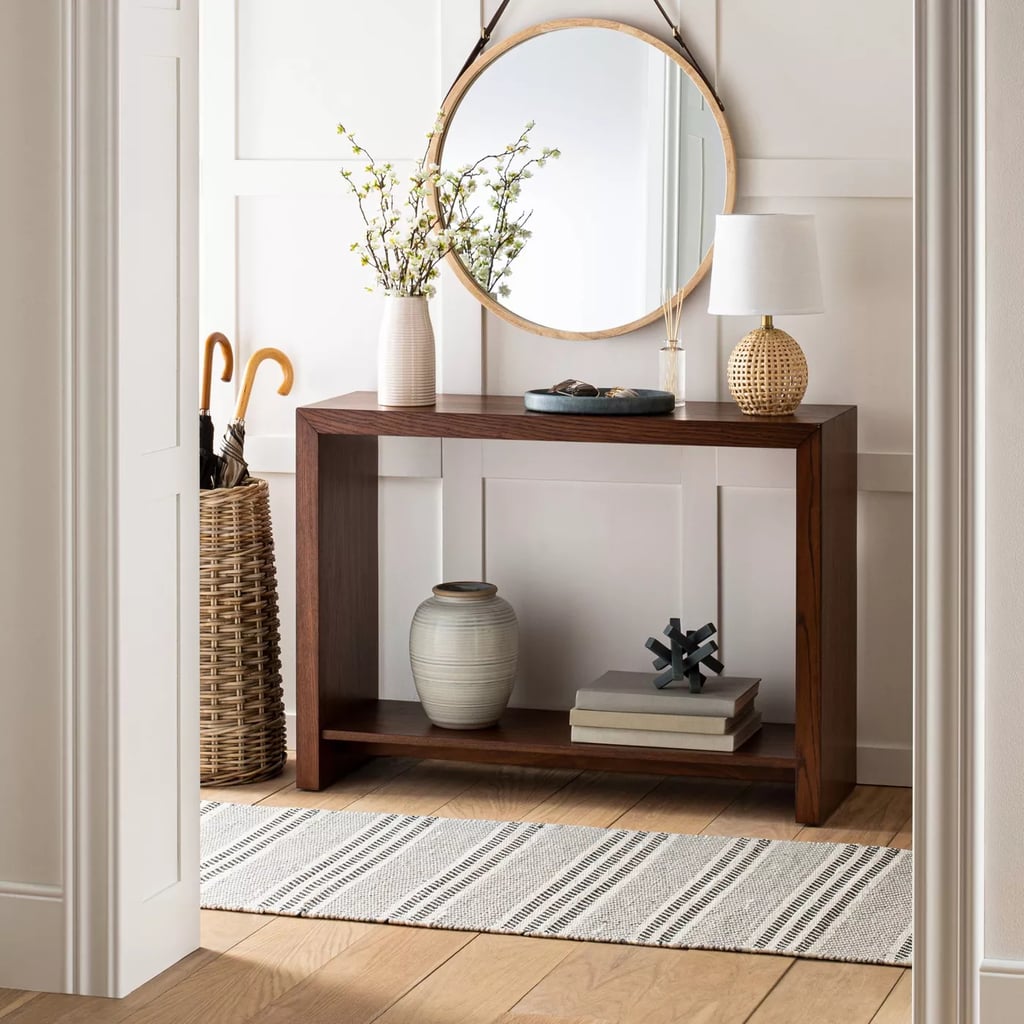 Fullteron Wood Console Table With Shelf
