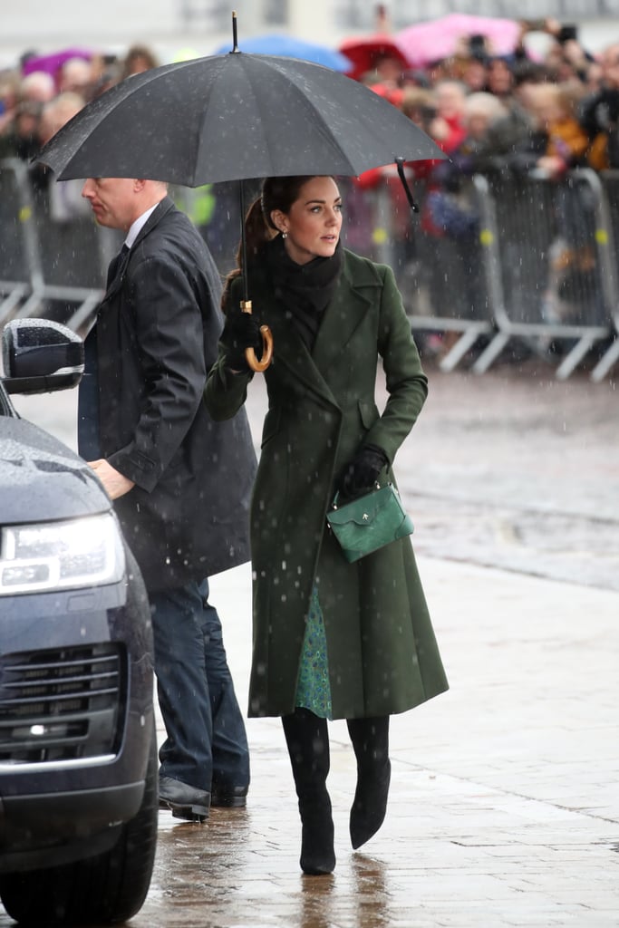 Kate Middleton's Green Sportmax Coat Blackpool March 2019