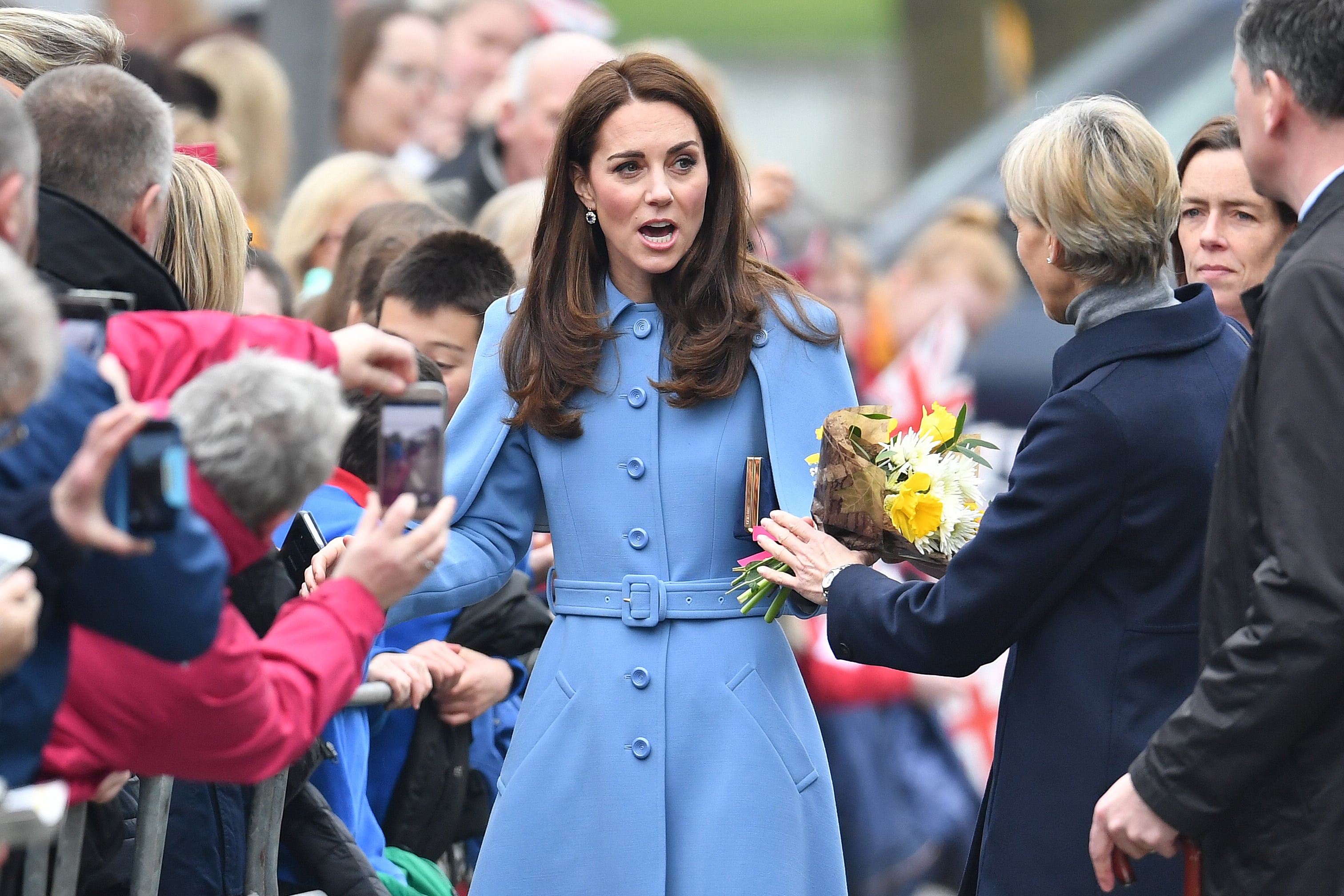 Kate middleton blue mulberry coat sales