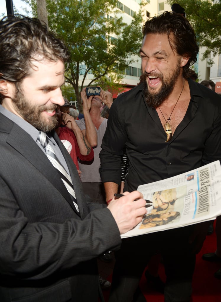 Pictures and GIFs of Jason Momoa Laughing