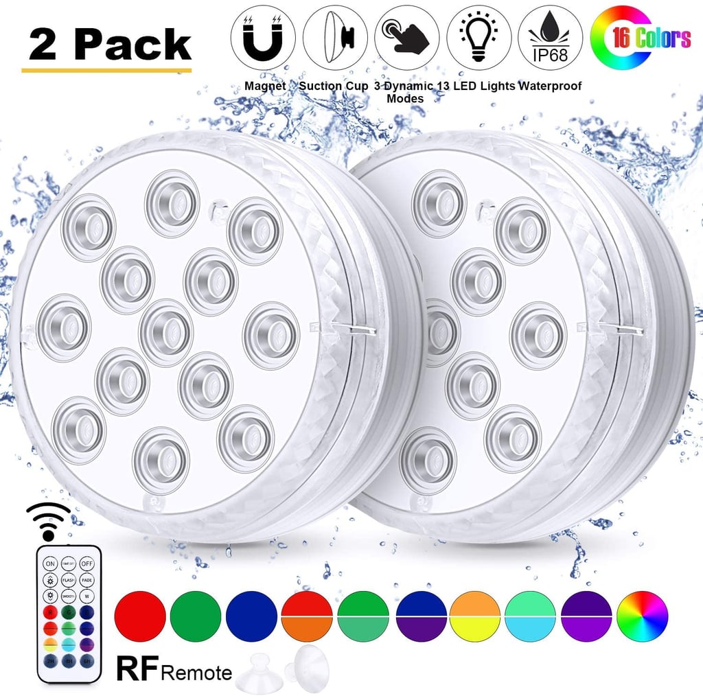 Magicfun 2 Pack Submersible LED Lights With Remote