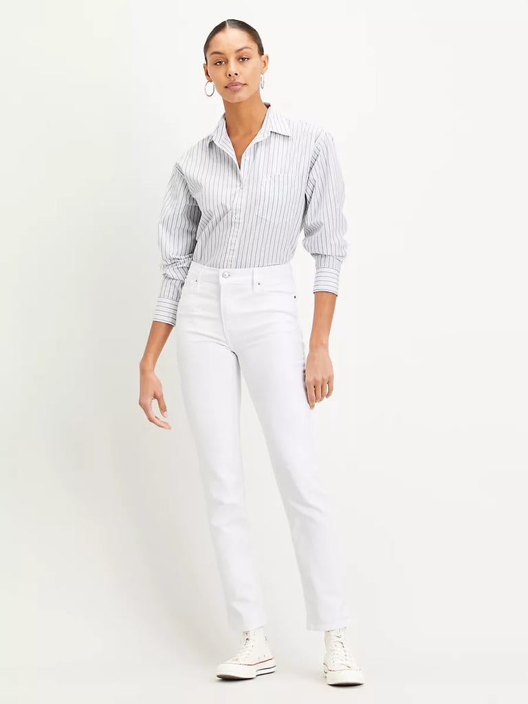 The Summer White Jean — Levi's 724 High Rise Straight Jeans