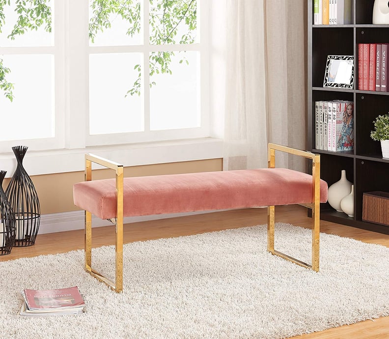 Meridian Furniture Olivia Velvet Upholstered Bench