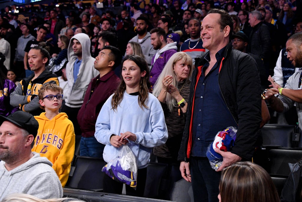 Vince Vaughn Attends Lakers Game With His Wife and 2 Kids