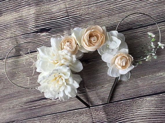 I Do! Floral Minnie Ears