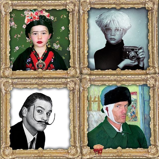 The Burtka Harris Family Dressed As Famous Paintings And Artists