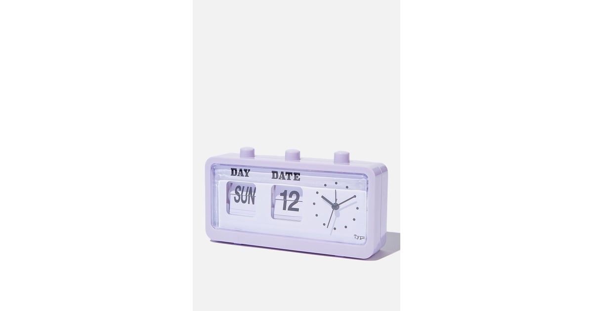 Typo Retro Flip Clock Pastel Decor Gifts For Soft Girls POPSUGAR