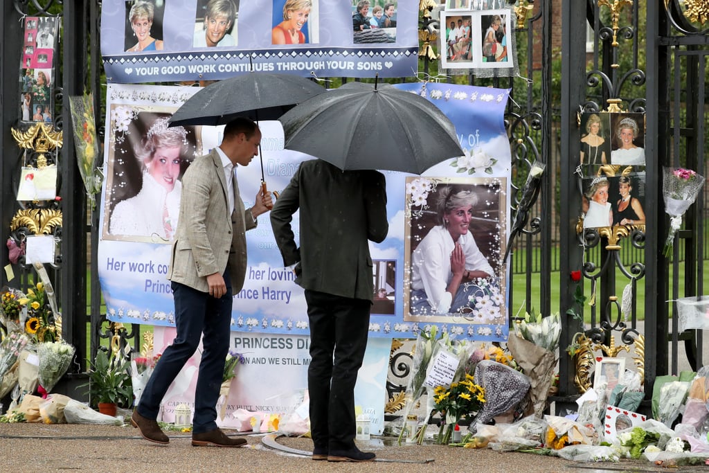William and Harry at Princess Diana Garden Kensington Palace