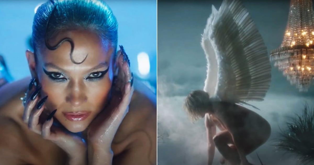 J Lo Wears a 5-Tier Feathered Coat and Mermaid Tail For Her “In the Morning” Music Video
