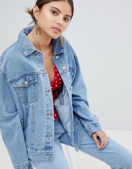 Missguided oversized top denim jacket