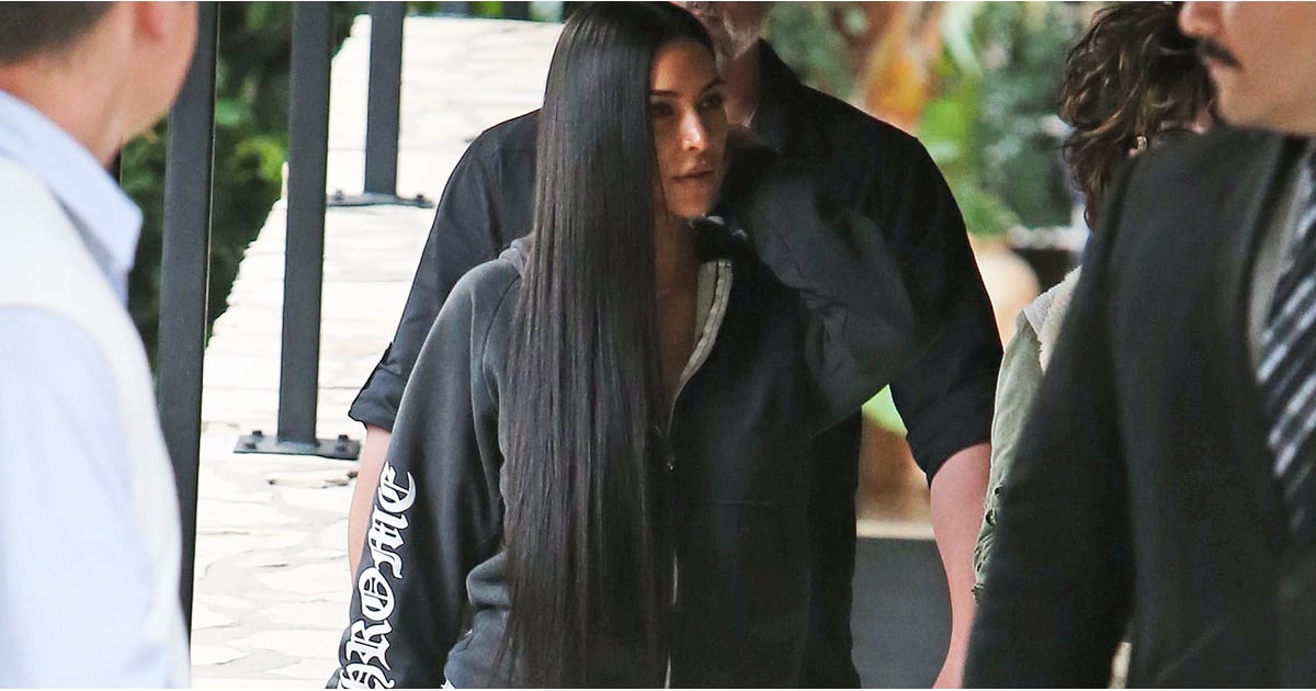 Kim Kardashian Ripped Jeans January 2017 | POPSUGAR Fashion