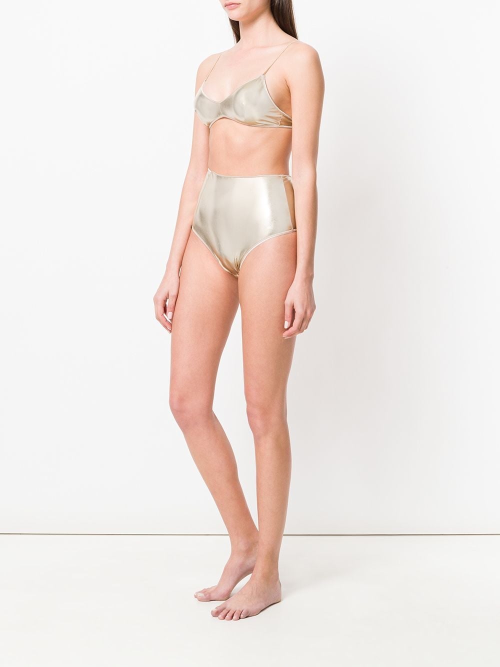 gold metallic swimsuit plus size