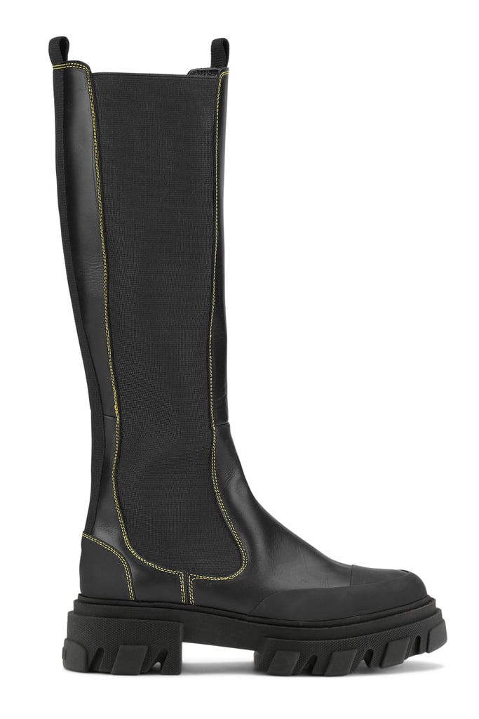 Ganni Black Knee Chelsea Boots