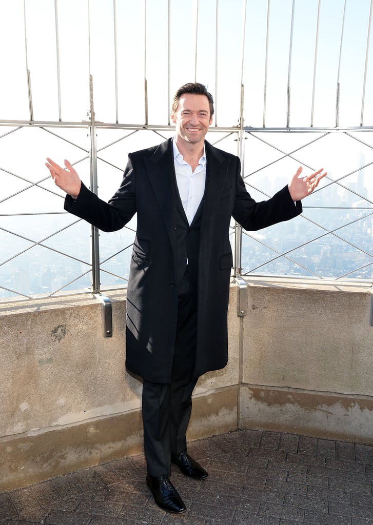 Hugh Jackman stopped by NYC's Empire State Building for Australia Day on Friday.