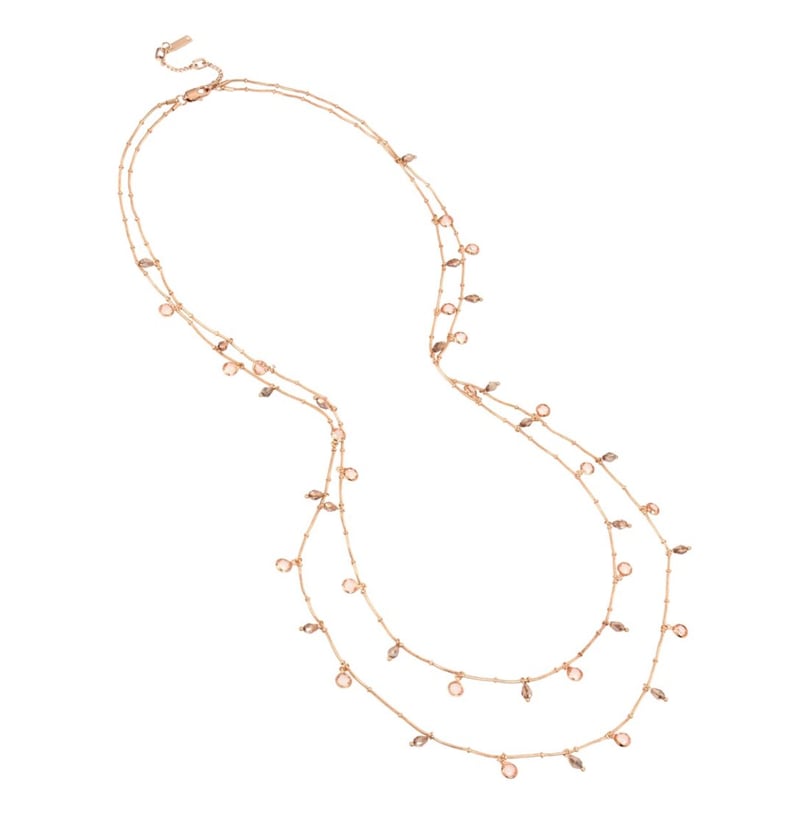 Kenneth Cole New York Crystal Faceted Stone and Beads Station Necklace