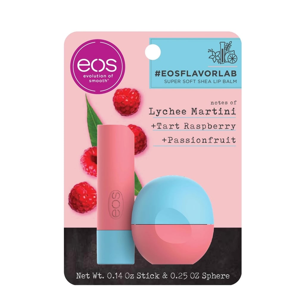 Eos Flavour Lab Lip Balm Stick and Sphere in Raspberry Lychee