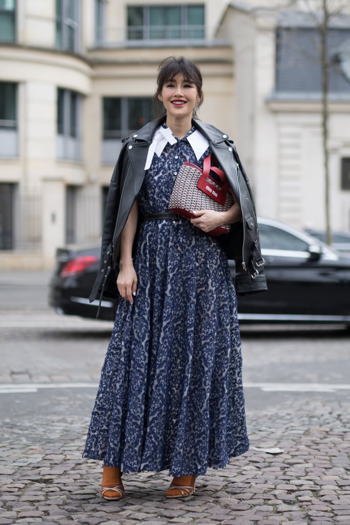 Throw on a Leather Jacket Over Your Dress and Wear Your Heels With Socks