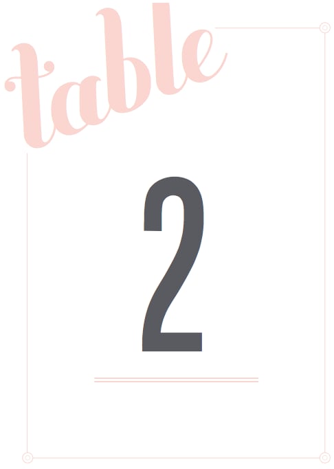 Love and Marriage Table Numbers
