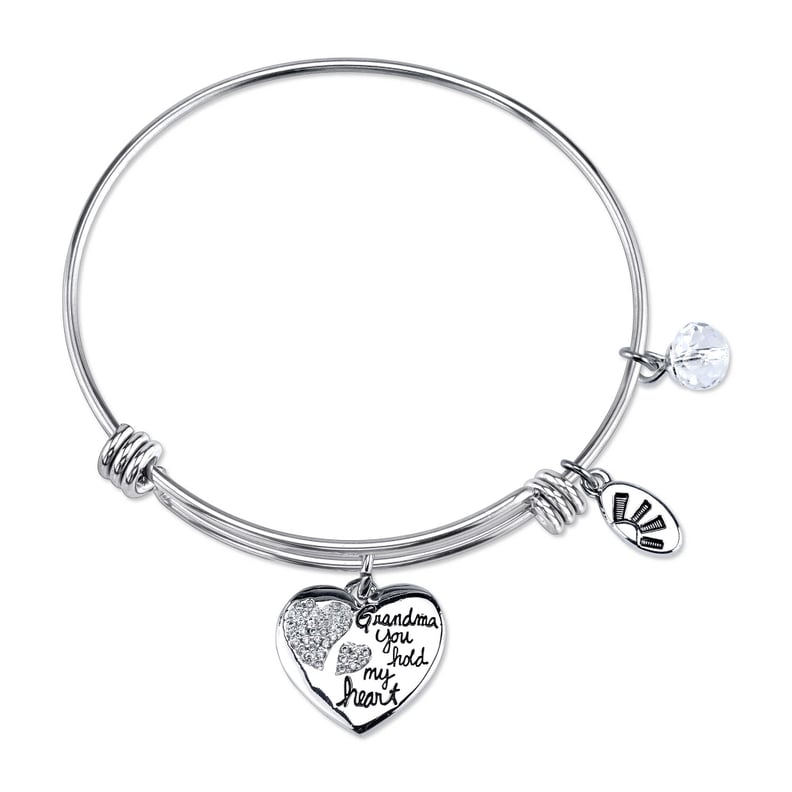 For the Grandma Who Likes Simple Accesories: Grandma Heart Charm Bangle